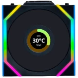 Вентилятор для корпуса Lian Li UNI Fan SL Wireless LCD 120 Black (3 шт.) (G99.12SLLCD1W3B.R0)