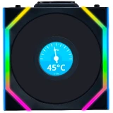 Вентилятор для корпуса Lian Li UNI Fan SL Wireless LCD 120 Reverse Blade Black (3 шт.) (G99.12RSLLCD1W3B.R0)