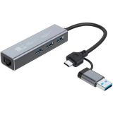 USB-концентратор Digma DHUB-LAN-4PORT