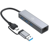 USB-концентратор Digma DHUB-LAN-4PORT