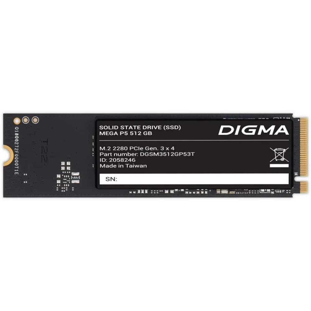 Накопитель SSD 512Gb Digma Mega P5 (DGSM3512GP53T)