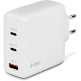 Сетевое зарядное устройство ttec SmartCharger Trio GAN 120W White (2SCG04B)