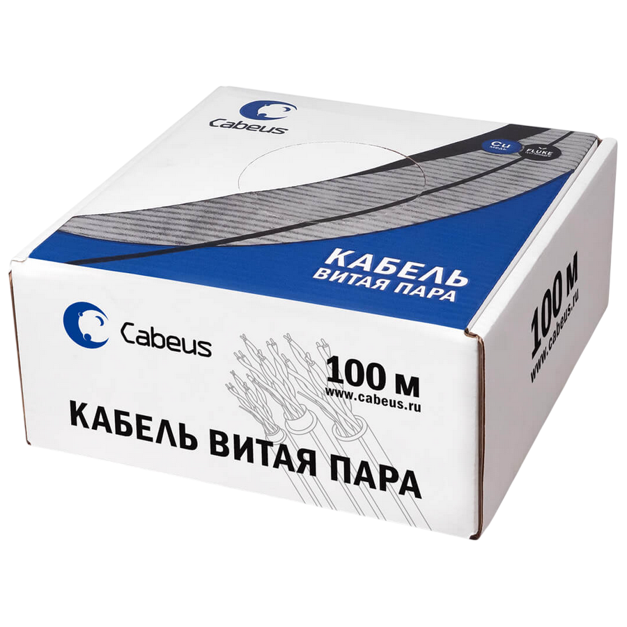 Бухта Cabeus UTP-4P-Cat.5e-SOLID-LSZH-BL-100, 100м