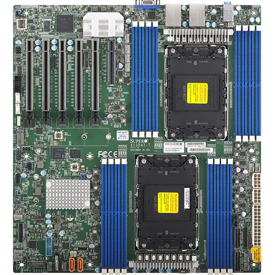 ..... Серверная материнская плата SuperMicro X13DAI-T-B, битый угол текстолита, рабочая - MBD-X13DAI-T-B