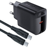 Сетевое зарядное устройство ACEFAST A82 Black (with USB-C cable) (AF-A82P5-BK)