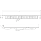 Блок розеток Hyperline SHE19-12IEC-2.5IEC