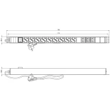 Блок розеток Hyperline SHE-9SH-3IEC-S-2.5EU