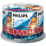 Диск DVD+R Philips 4.7Gb 16x Cake Box (50 шт.) (DR4S6B50F/97)