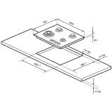 Газовая варочная панель LEX GVS 640 IX (CHAO000327)