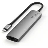 Док-станция Satechi 7-in-1 USB-C Slim Multiport Adapter with Ethernet Space Gray (ST-P7SM)