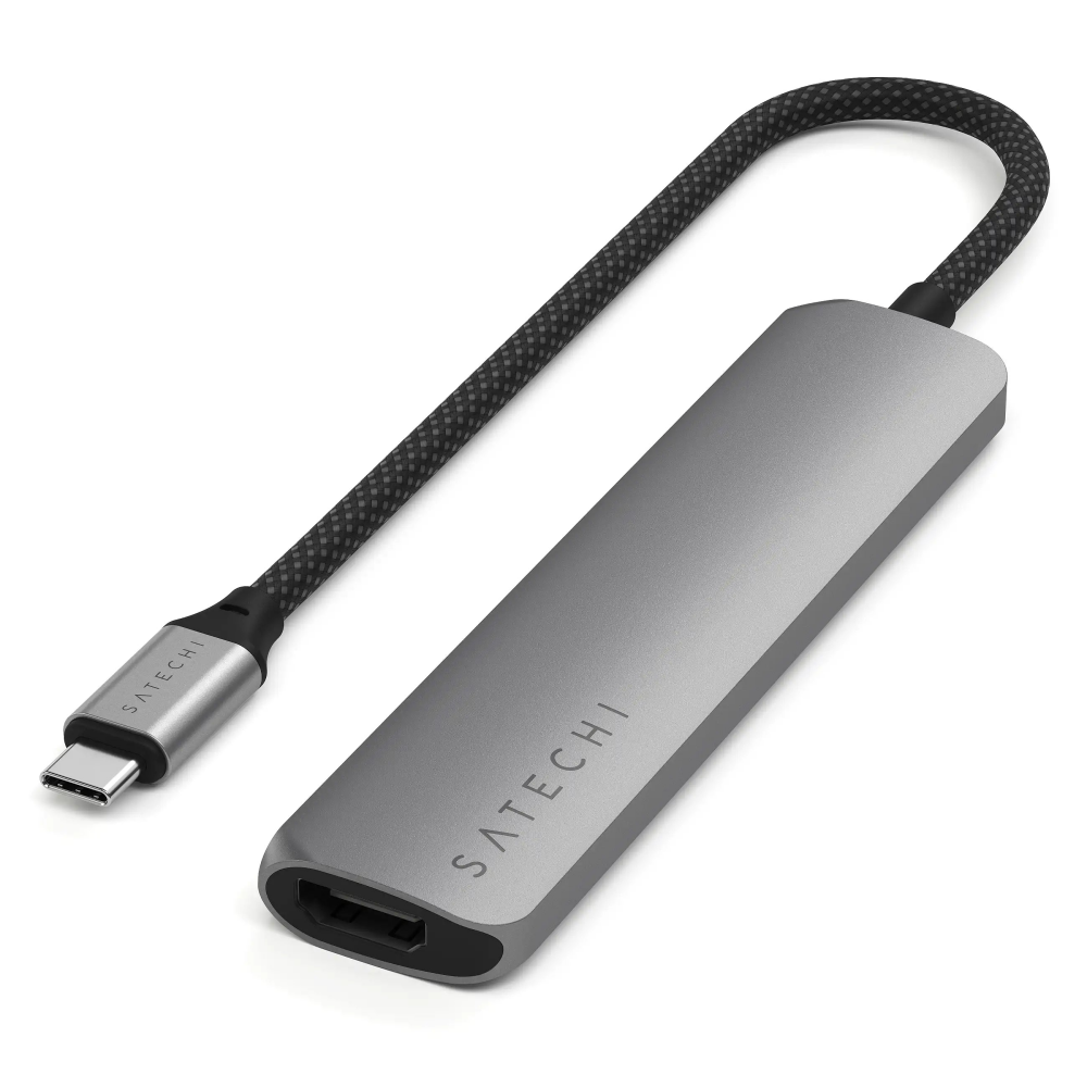 Док-станция Satechi 6-in-1 USB-C Slim Multiport Adapter Space Grey - ST-P6SM