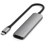 Док-станция Satechi 4-in-1 USB-C Slim Multiport Adapter 4K Space Grey (ST-P4SM)