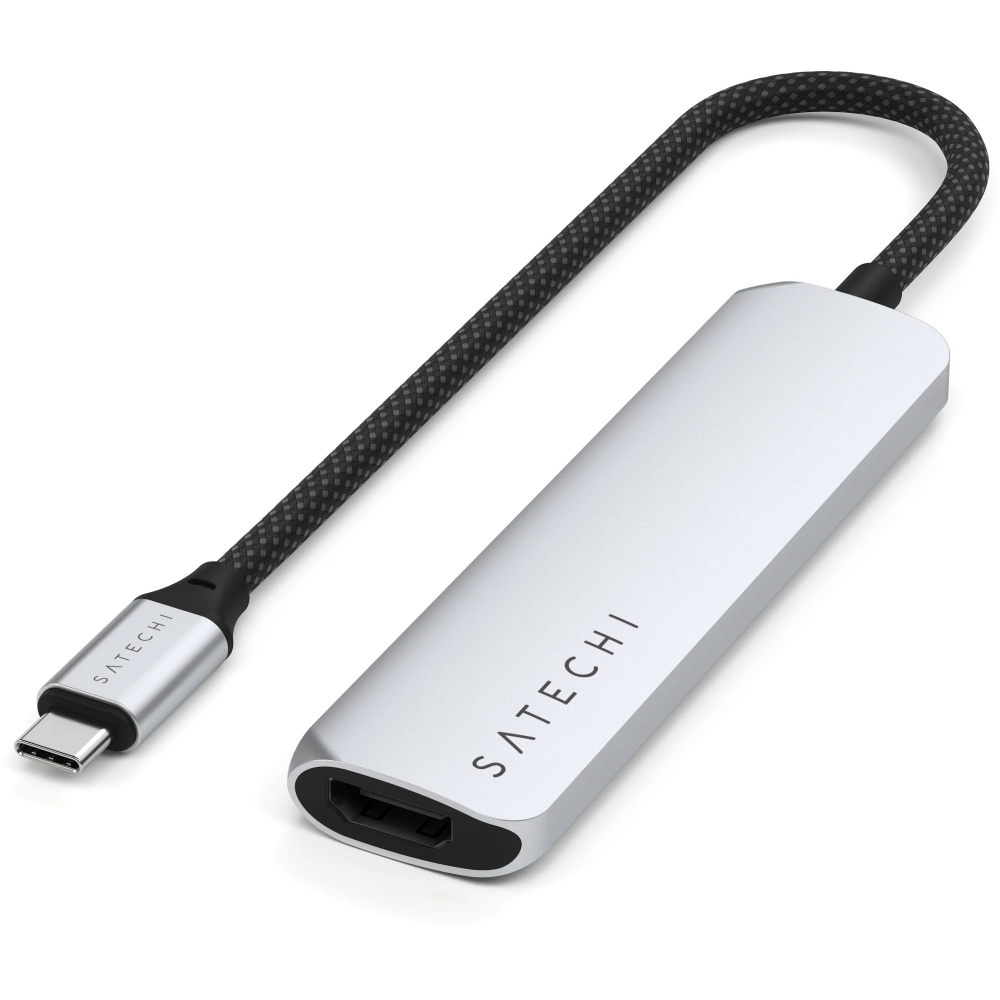 Док-станция Satechi 4-in-1 USB-C Slim Multiport Adapter 4K Silver - ST-P4SS