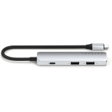 Док-станция Satechi 4-in-1 USB-C Slim Multiport Adapter 4K Silver (ST-P4SS)