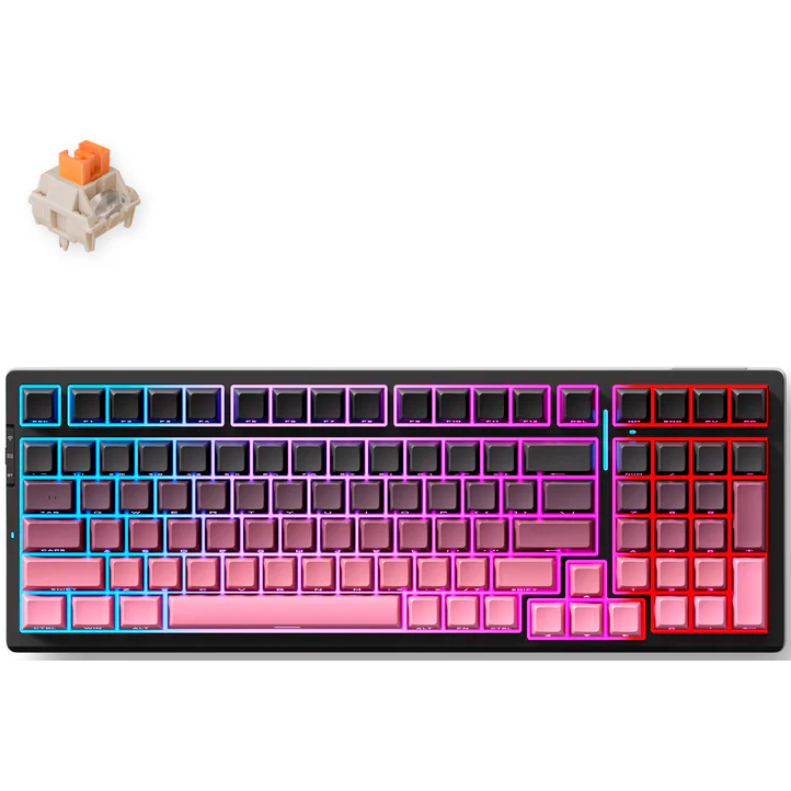 Клавиатура MCHOSE G98 Pro Wireless Black Pink Flame Orange Switch