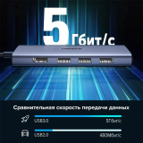 Док-станция UGREEN Revodok 6-in-1 USB-C to HDMI Adapter Grey (CM511) (20956A)