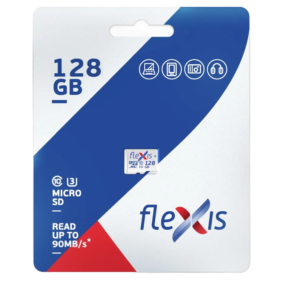 Карта памяти 128Gb MicroSD Flexis (FMSD128GU3)