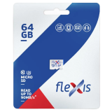 Карта памяти 64Gb MicroSD Flexis (FMSD064GU3)