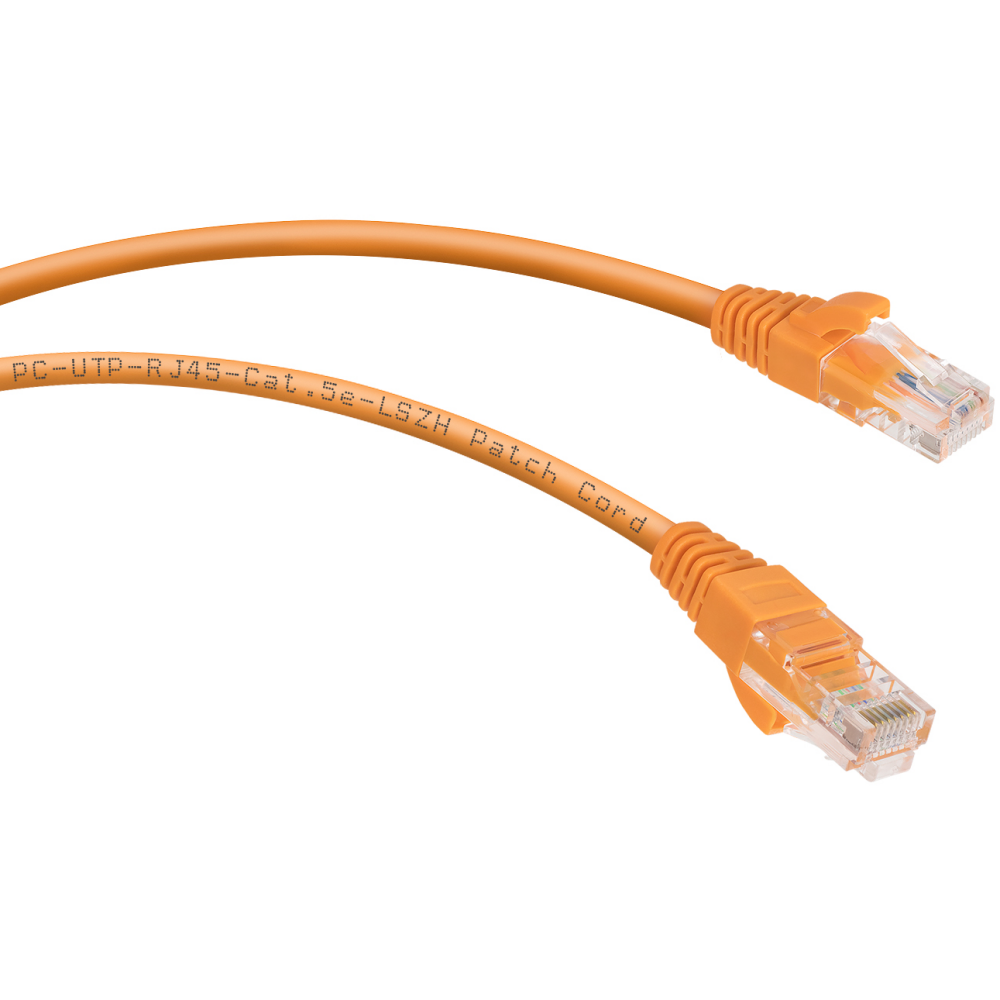 Патч-корд Cabeus PC-UTP-RJ45-Cat.5e-1.5m-OR-LSZH, 1.5м