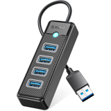 USB-концентратор Orico PW4U-U3 Black (PW4U-U3-015-BK-EP)