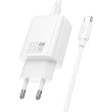 Сетевое зарядное устройство HOCO N60 White + Type-C Cable (6942007644228)