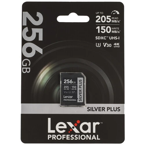 Карта памяти 256Gb SD Lexar Professional Silver Plus (LSDSIPL256G-BNNNG)