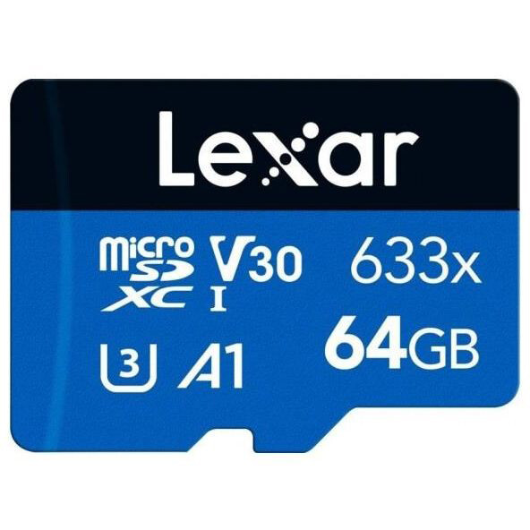 Карта памяти 64Gb MicroSD Lexar High-Performance 633x (LMS0633064G-BNNNG)