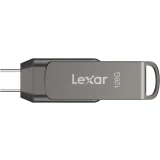 USB Flash накопитель 128Gb Lexar JumpDrive Dual D400 Grey (LJDD400128G-BNQNG)