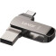 USB Flash накопитель 64Gb Lexar JumpDrive Dual D400 Grey - LJDD400064G-BNQNG