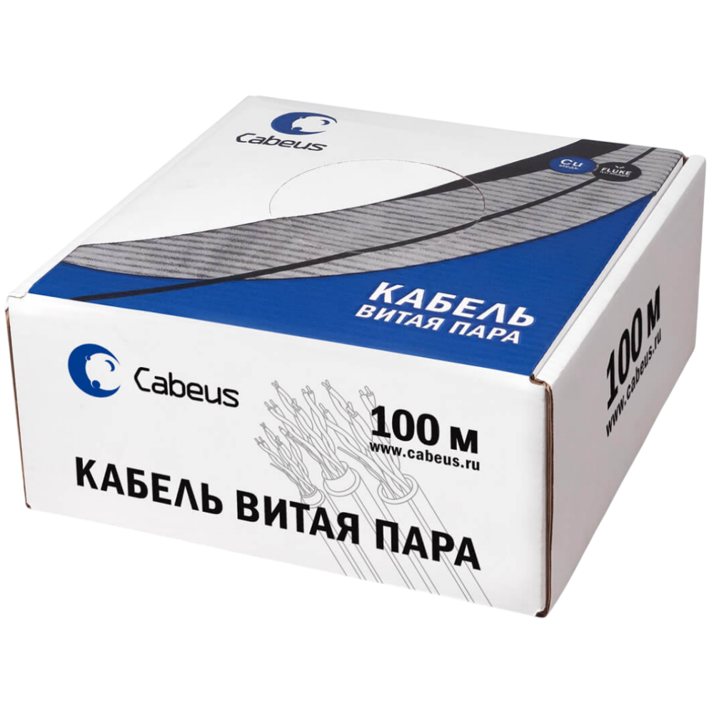 Бухта Cabeus UTP-4P-Cat.5e-SOLID-GN-100, 100м