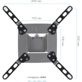 Адаптеры для крепления на кронштейн Kromax ADAPTER-200 Black (90373)