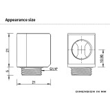 Угловой адаптер Barrow TWT90-M Black (BA3121)