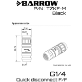 Фитинг быстросъемный для СЖО Barrow TZKMF-M main body+ Black (BA3269)