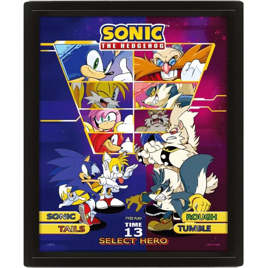 Постер Pyramid International Sonic The Hedgehog Select Your Fighter (EPPL71540)