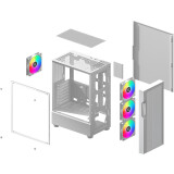 Корпус XASTRA A302 4FRGB White (A302-WH-FC120FRGB-4F-GL)