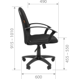 Офисное кресло Chairman 681 T08 Black (00-07150851)