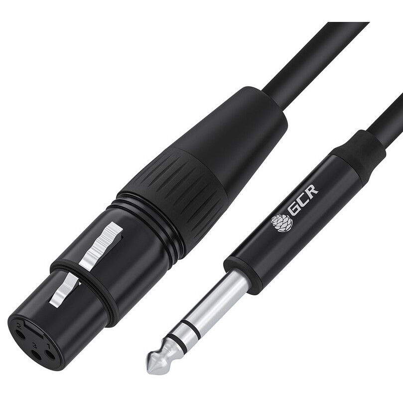 Кабель 6.3 Jack (M) - XLR (F), 1.5м, Greenconnect GCR-53357