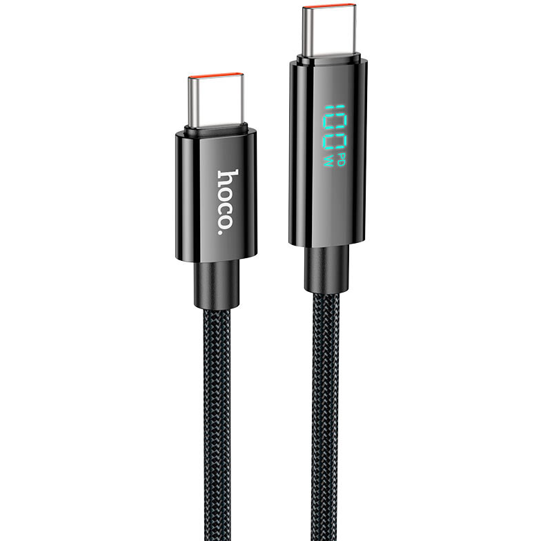 Кабель USB Type-C - USB Type-C, 1.2м, HOCO U125 Black - 6942007611930