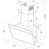 Вытяжка KRONA KRISTEN A 600 Black S (КА-00008439)