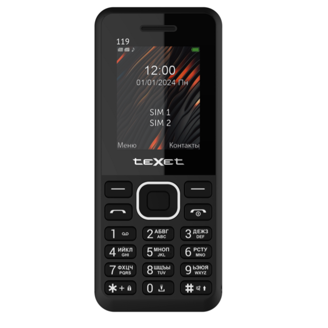 Телефон Texet TM-119 Black