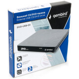 Внешний оптический привод Gembird DVD-USB-03C Black RTL