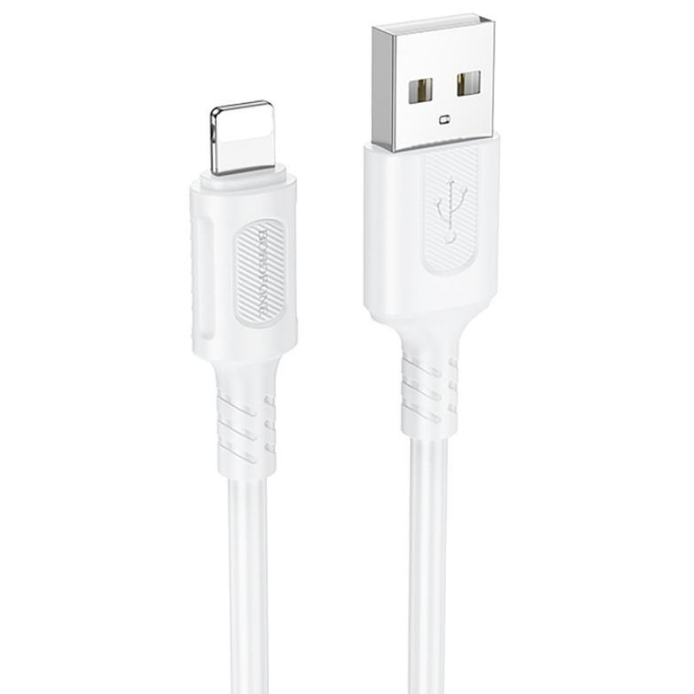 Кабель USB - Lightning, 1м, Borofone BX111 White - 6941991115059