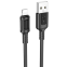 Кабель USB - Lightning, 1м, Borofone BX111 Black - 6941991115042