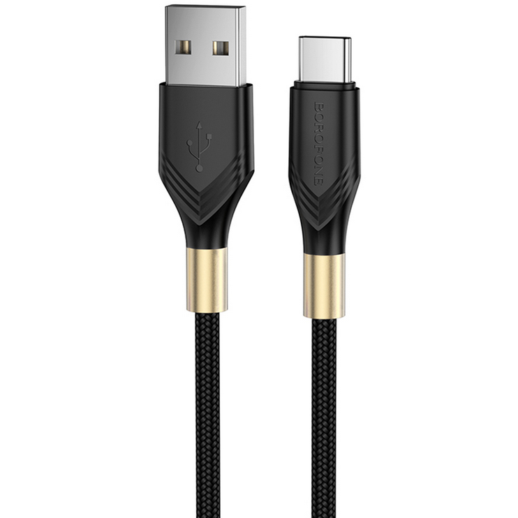 Кабель USB - USB Type-C, 1м, Borofone BX92 Black - 6941991100925