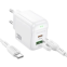 Автомобильное зарядное устройство Borofone BAS45A White + USB-C - USB-C Cable - 6941991113895 - фото 2