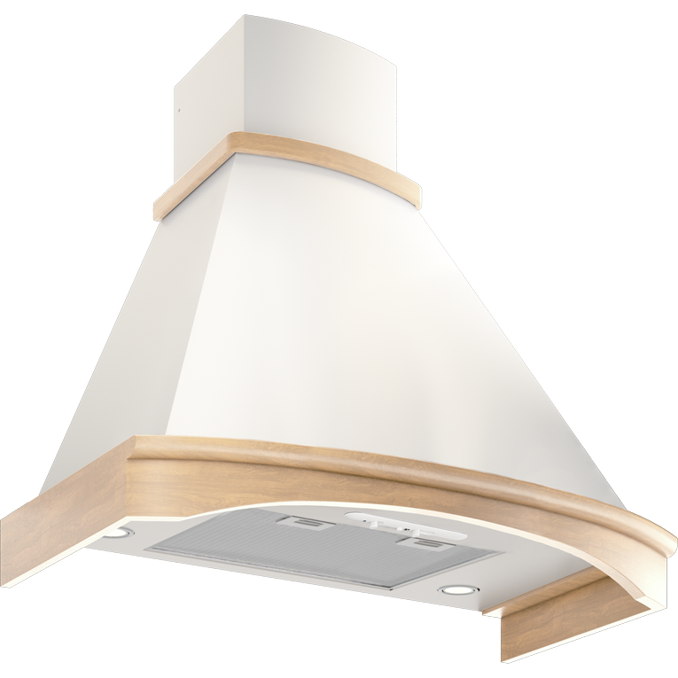 Вытяжка Elikor Ротонда 90П-650-П3Д Beige/Oak Unpainted - 941556