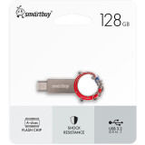 USB Flash накопитель 128Gb SmartBuy Metal Snake (SB128GB3MSN)