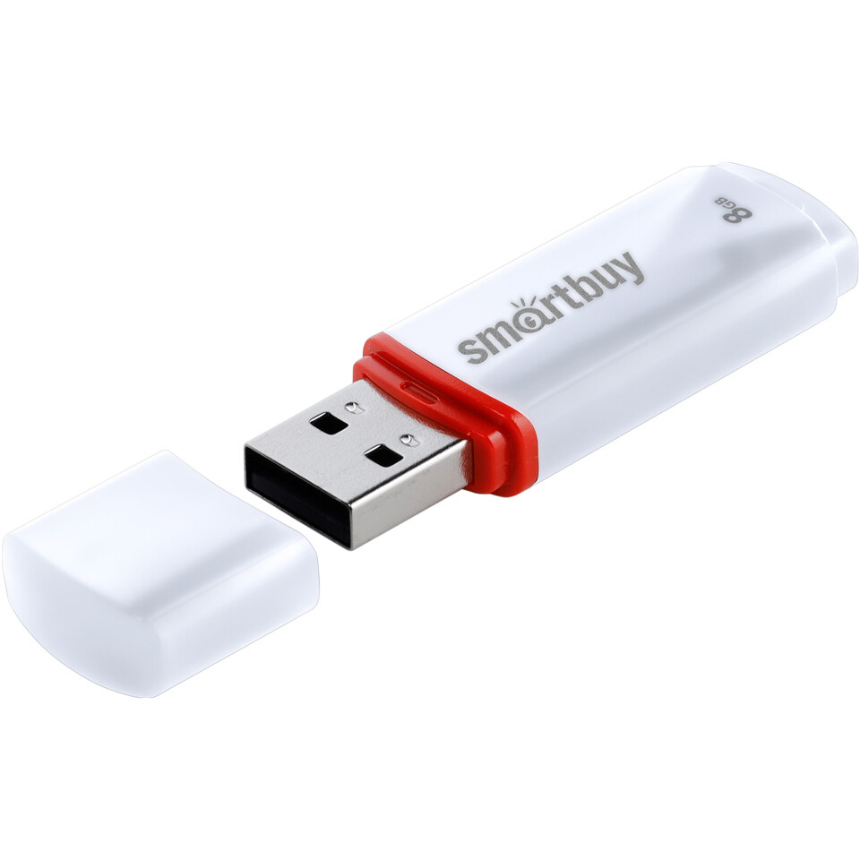 USB Flash накопитель 8Gb SmartBuy Crown White - SB8GBCRWSN