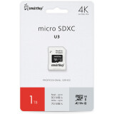 Карта памяти 1Tb MicroSD SmartBuy + SD адаптер (SB1TBSDP01)