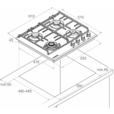 Газовая варочная панель Kuppersberg FG 62 W (6457)